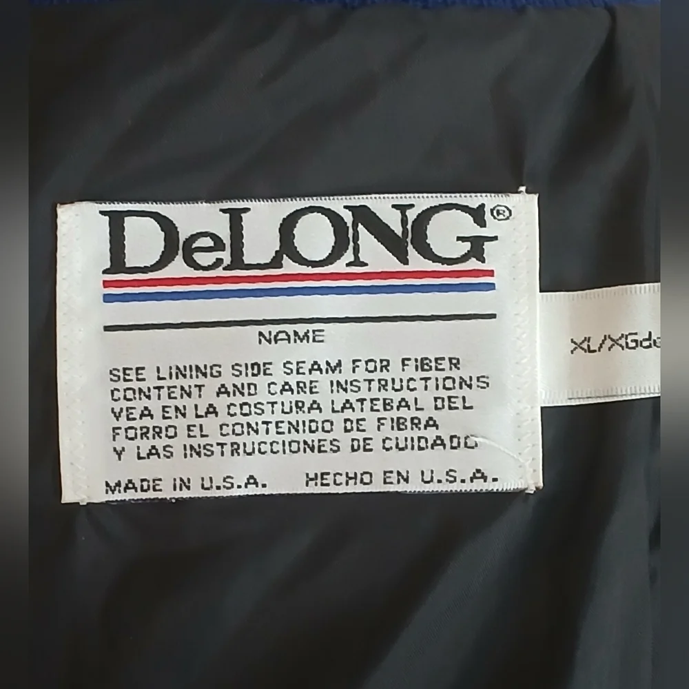 DeLong Blue and Cream Men's Varsity Jacket. (Size XL) NWT - Picture 8 of 10